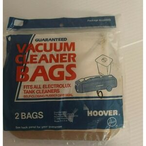 Lot of 2 NEW Hoover Electrolux Tank Vacuum Cleaner Bags Self Closing Rubber Sea